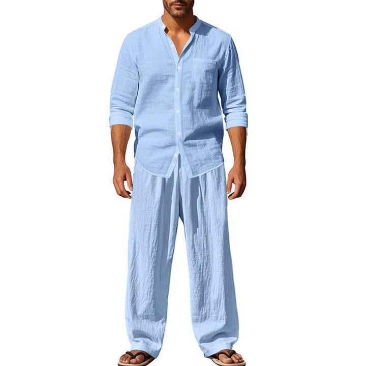 Men's casual leisure set with loose fit and comfortable cotton texture Lisslune