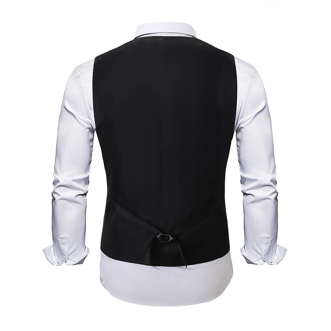 Men's elegant satin vest with paisley pattern Lisslune