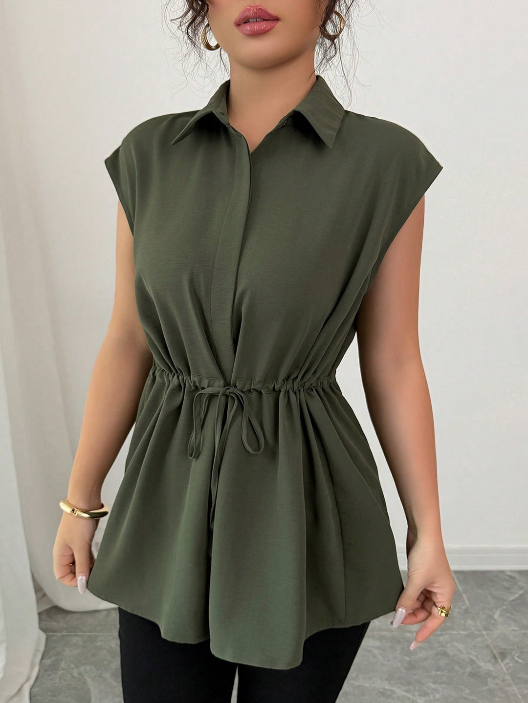 Women casual blouse with tailored cut Lisslune