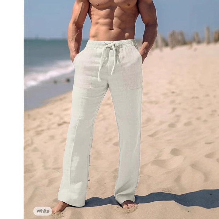 Men's Lightweight Beach Pants made of breathable linen fabric Lisslune