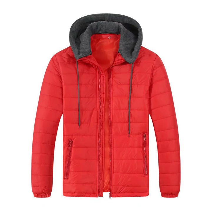 Men's quilted windbreaker jacket with hood Lisslune