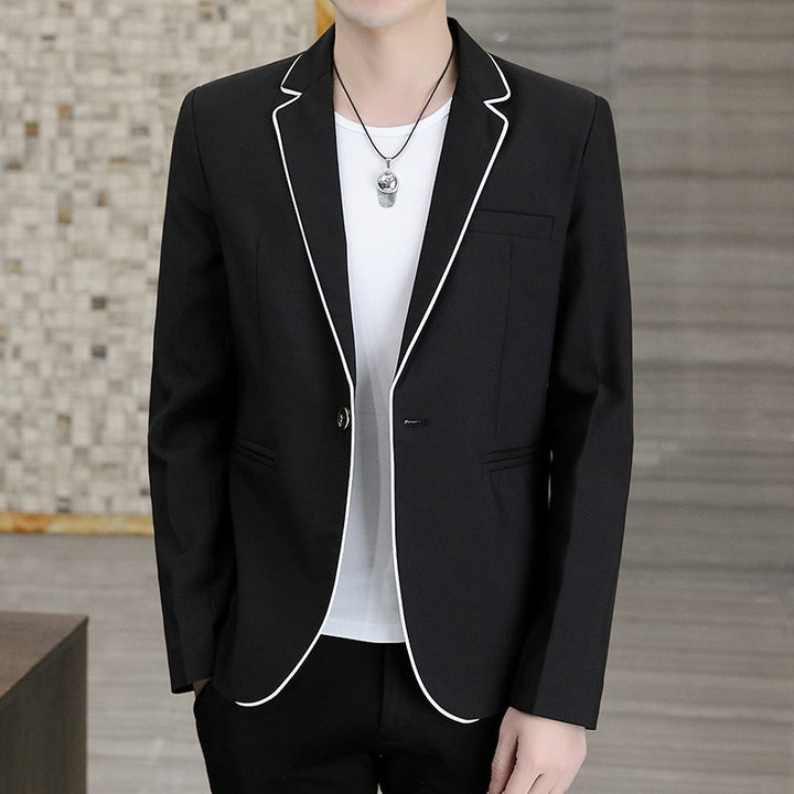 Men's elegant blazer jacket with contrasting accents Lisslune
