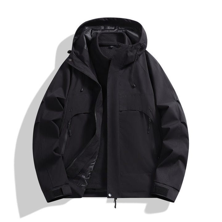 Men's weatherproof multifunction jacket with detachable hood Lisslune