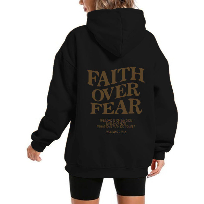 Women's hoodie with motivational lettering and comfortable fit Lisslune