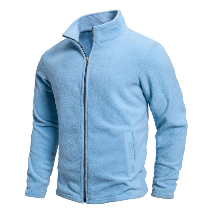 Men's fleece jacket with high collar and practical pockets Lisslune