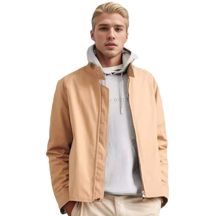 Men's lightweight casual jacket in modern design with stand-up collar Lisslune