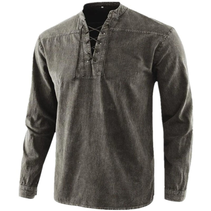 Men's casual shirt with lace closure Lisslune