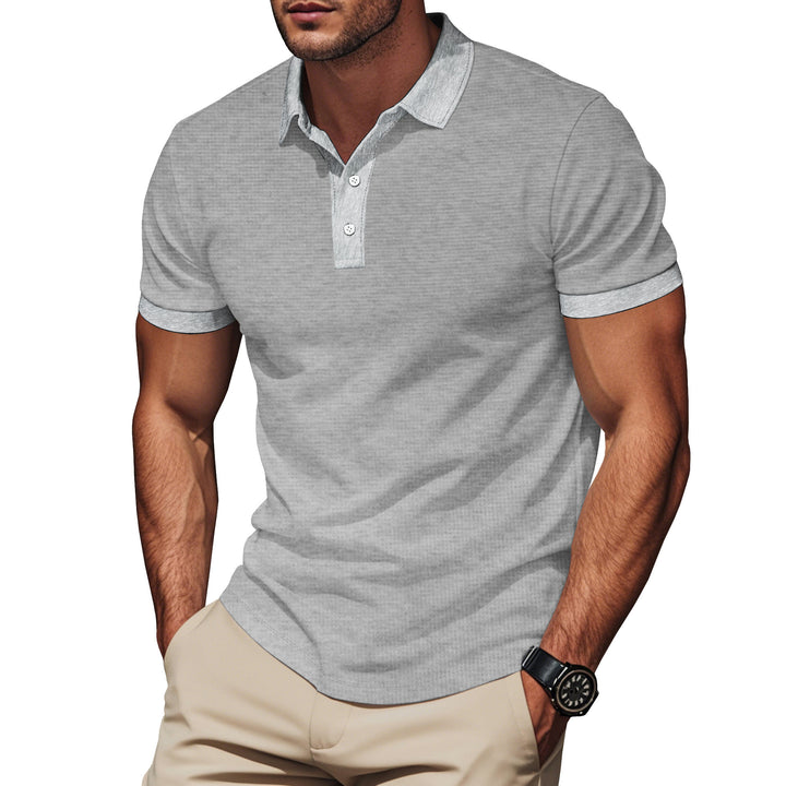 Men's polo shirt with textured design and comfortable collar Lisslune