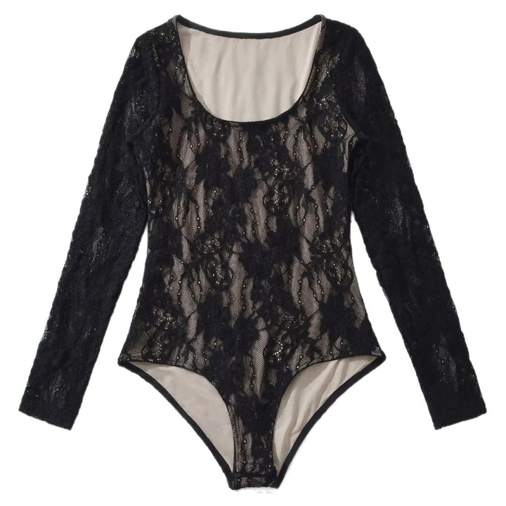 Women's crochet bodysuit with transparent lace pattern Lisslune