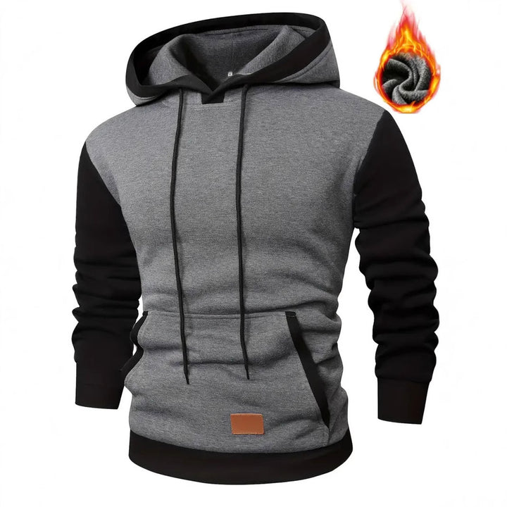 Men's stylish hoodie with practical pockets and contrasting design Lisslune