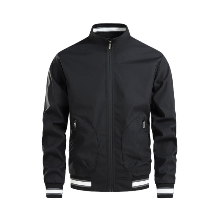 Men's sporty transitional jacket with high collar and practical zip pockets Lisslune
