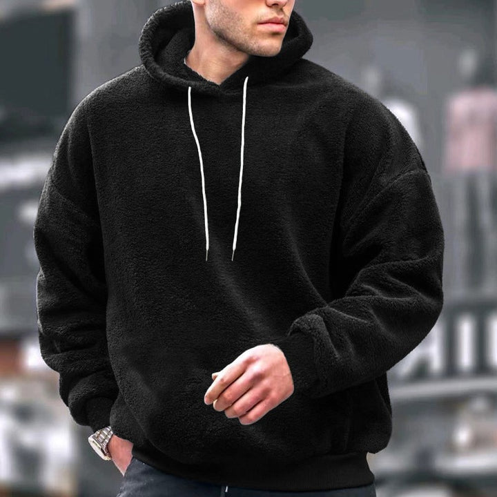 Men's Cozy Fleece Hoodie with Modern Fit Lisslune