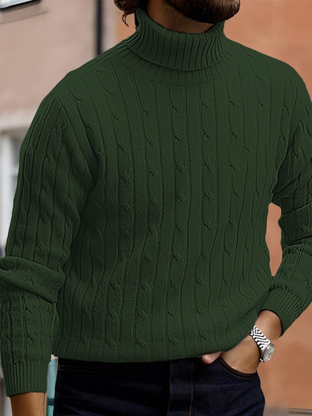 Men's fashionable turtleneck sweater made of fine knit Lisslune