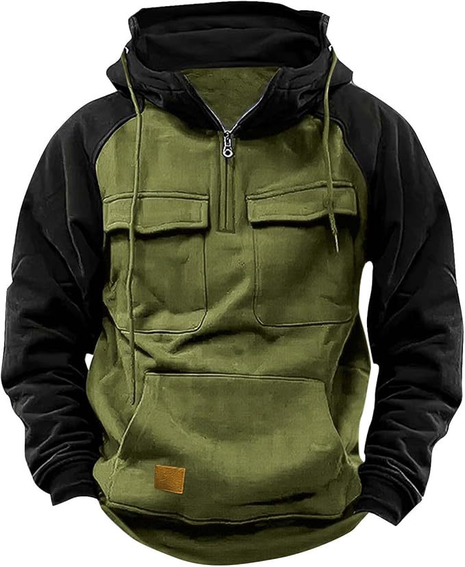 Men's Sporty Cotton Hoodie with Hood and Practical Pockets Lisslune
