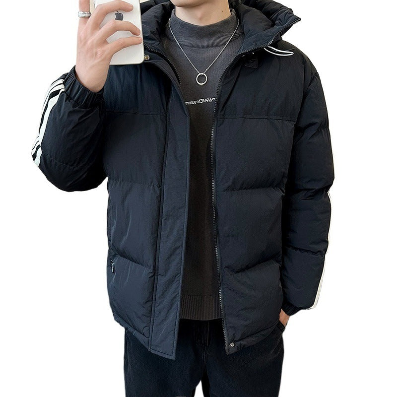 Men's fashionable and warm quilted jacket with adjustable hood Lisslune
