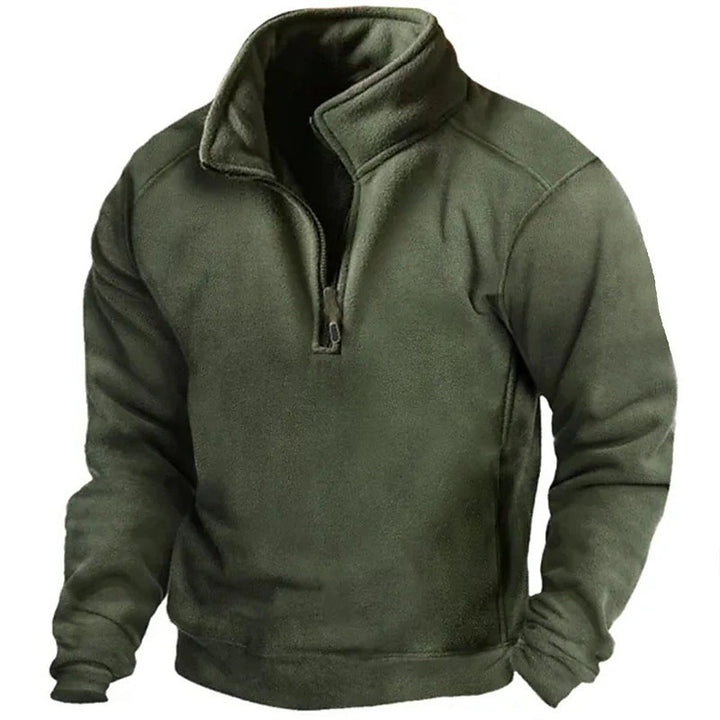 Men's fleece pullover with standing collar Lisslune