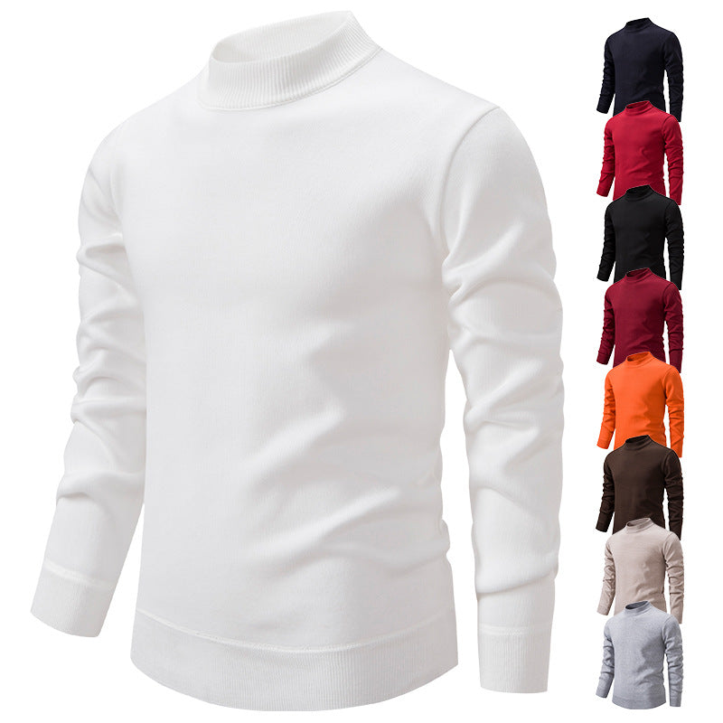 Men's High-Quality Knitted Sweater with Modern Stand-Up Collar Lisslune