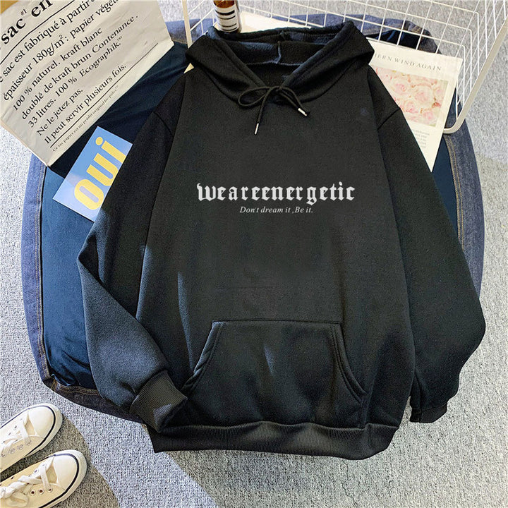 Women's hoodie with creative text and comfortable fit Lisslune