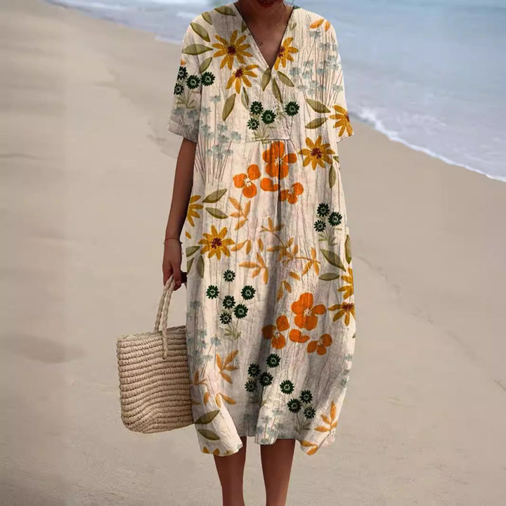 Lisslune | Colorful Summer Dress with Flowers