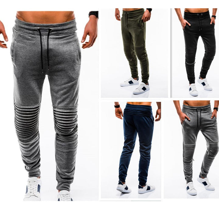 Men's joggers with fashionable ribbed design and elastic waistband Lisslune