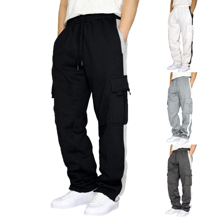 Men's modern cargo pants with elastic waistband and practical side pockets Lisslune