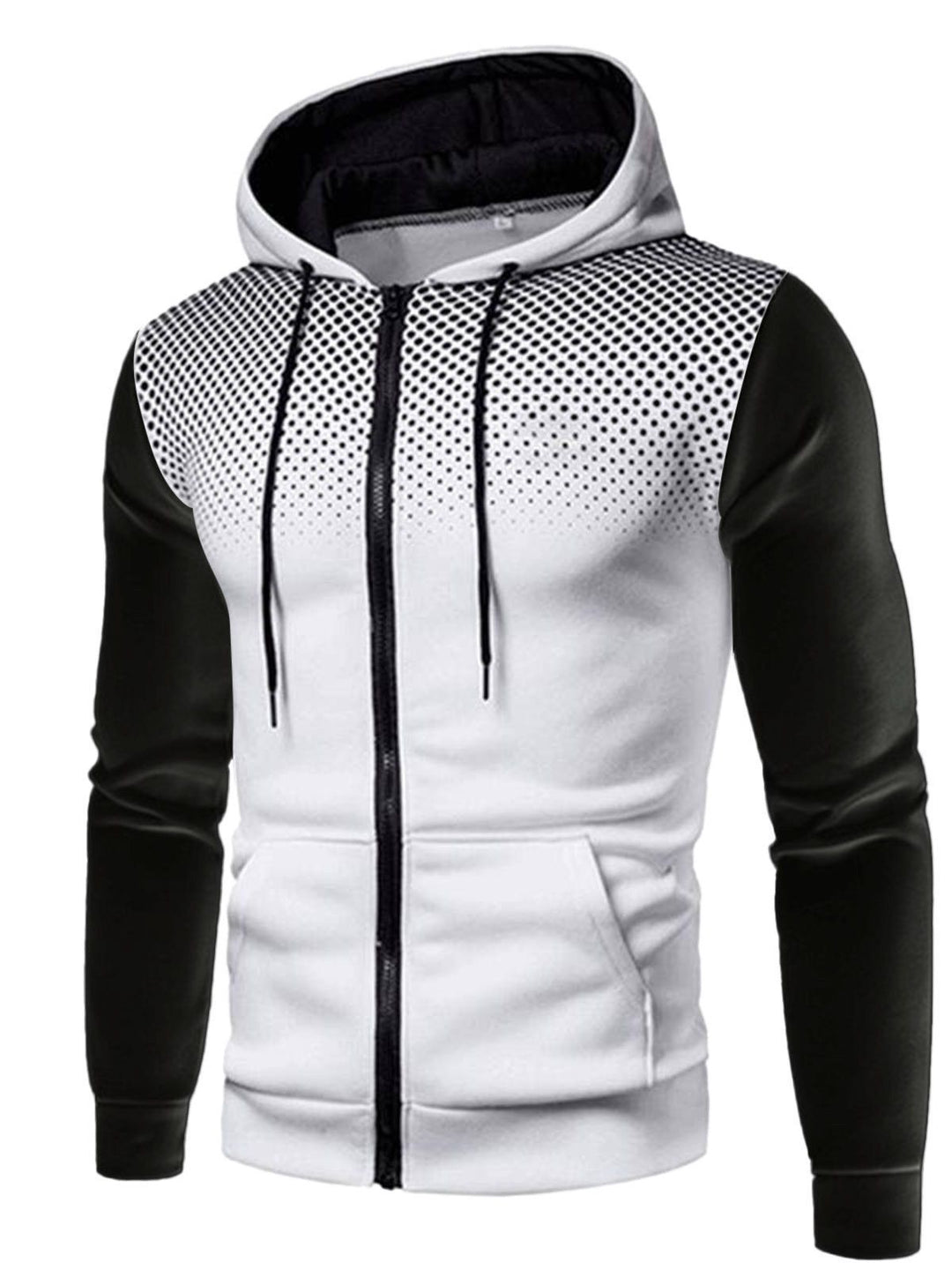 Men's sporty hooded jacket with contrasting inserts Lisslune