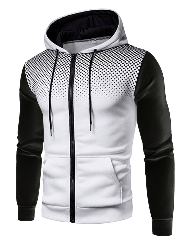 Men's sporty hooded jacket with contrasting inserts Lisslune