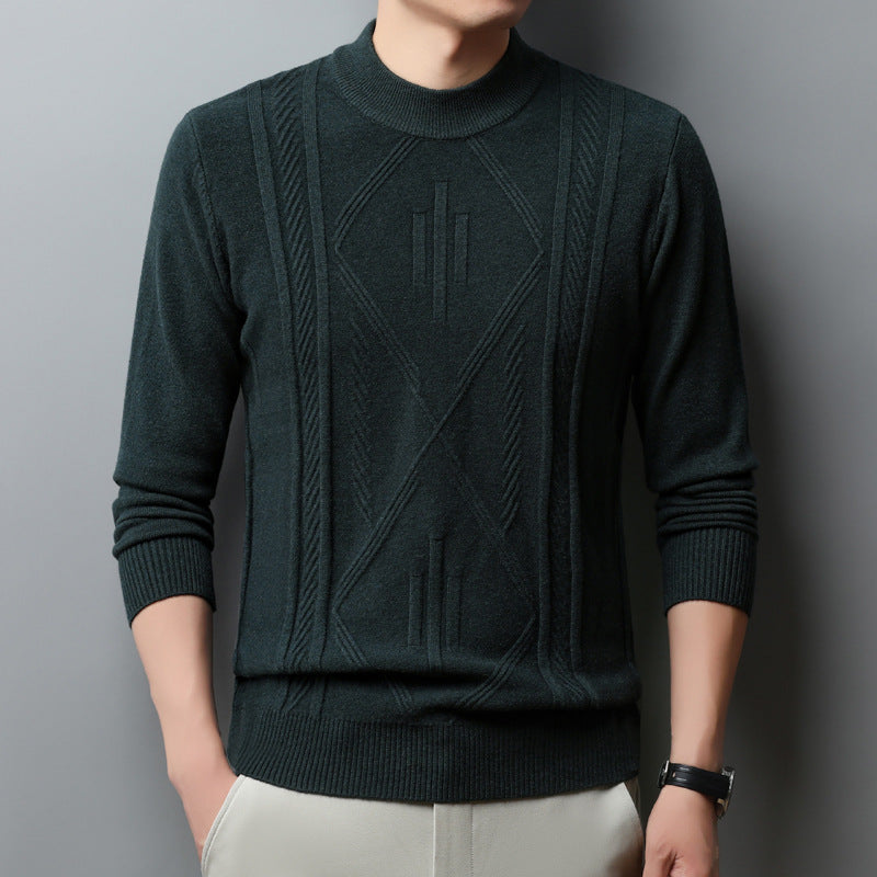 Men's knit sweater with modern structured design Lisslune