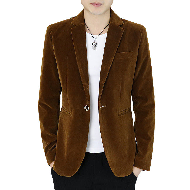 Men's velvet blazer with an elegant cut and characteristic buttons Lisslune