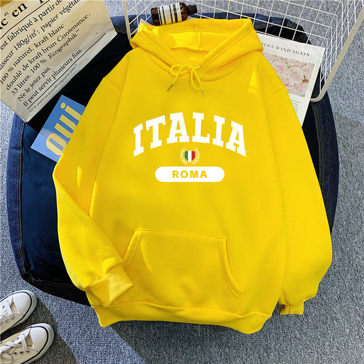 Ladies hoodie with Italy print Lisslune