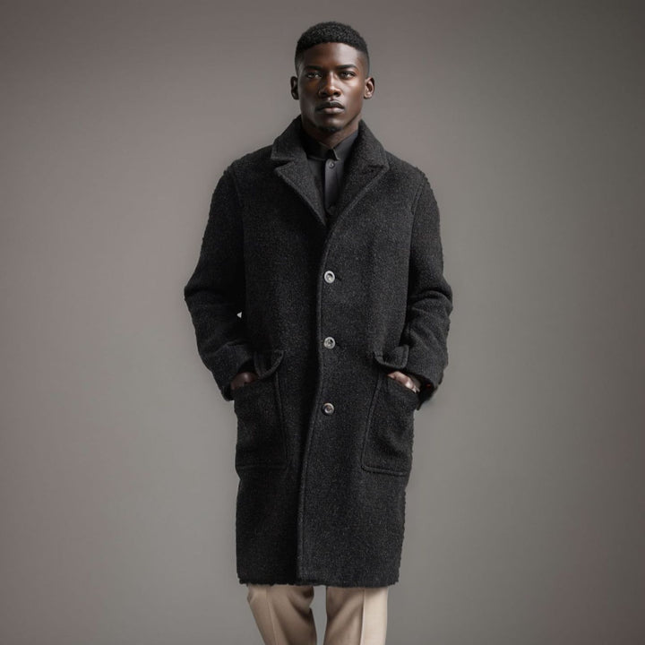 Men's wool coat with classic cut Lisslune