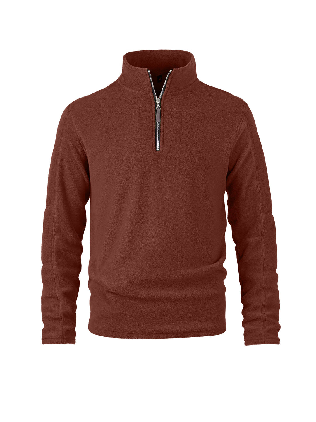 Men's fleece pullover with half zipper and high collar Lisslune