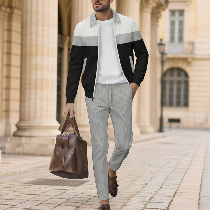 Men's sporty ensemble made of breathable material with quilted design Lisslune