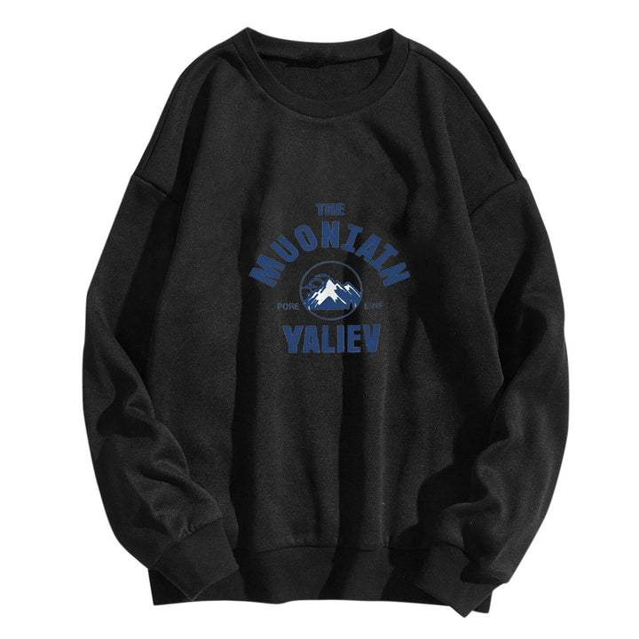 Women's cozy sweatshirt with front mountain motif Lisslune