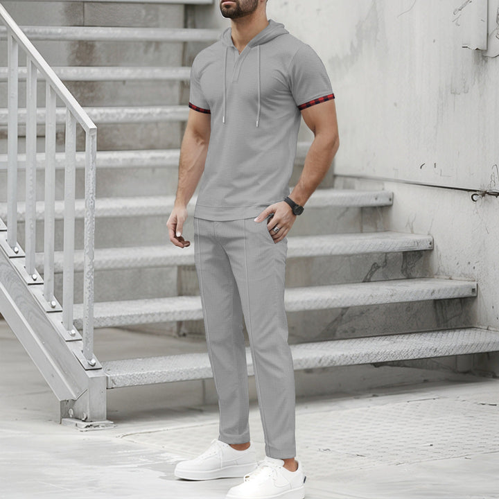 Men's sporty hoodie set with functional pockets and ergonomic cut Lisslune