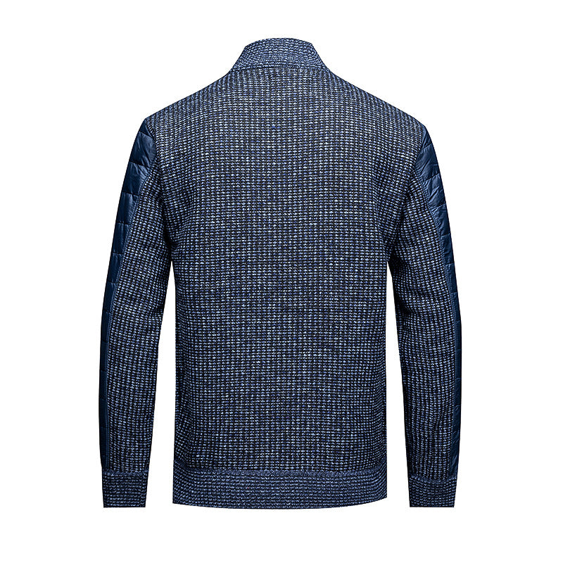 Men's Functional Jacket with Stylish Quilted Pattern and High Collar Lisslune