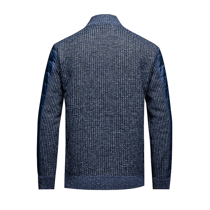 Men's Functional Jacket with Stylish Quilted Pattern and High Collar Lisslune