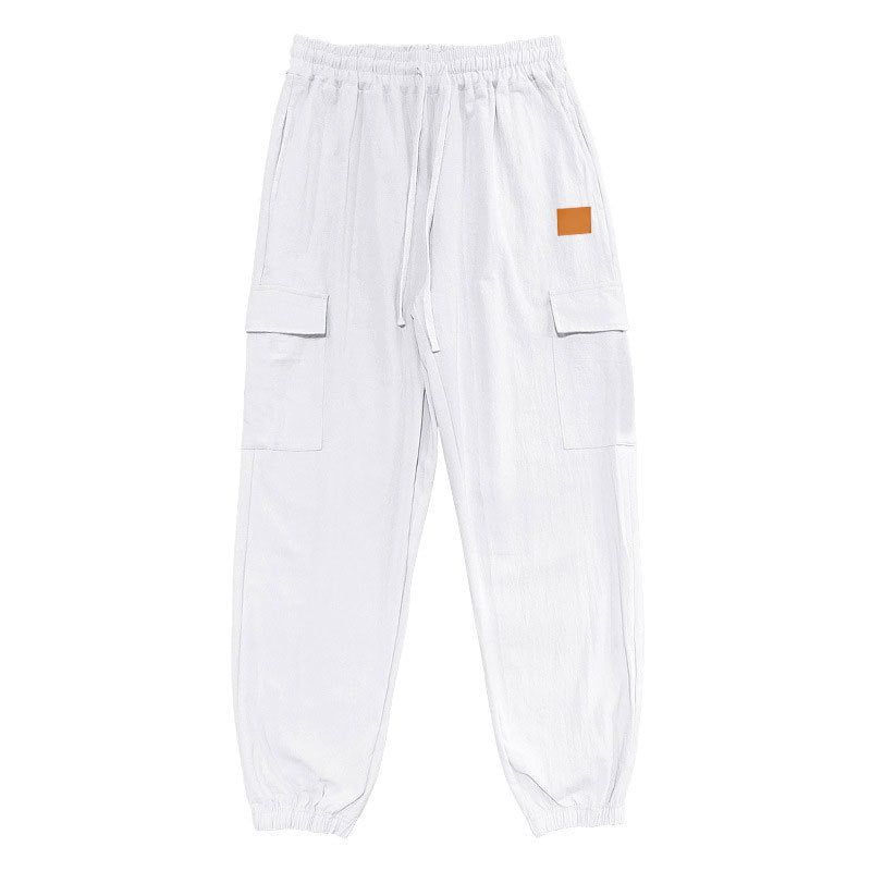 Men's cargo pants with elastic waistband and practical pockets Lisslune