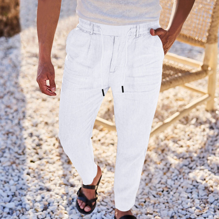 Men's casual joggers with elastic waistband and side pockets Lisslune