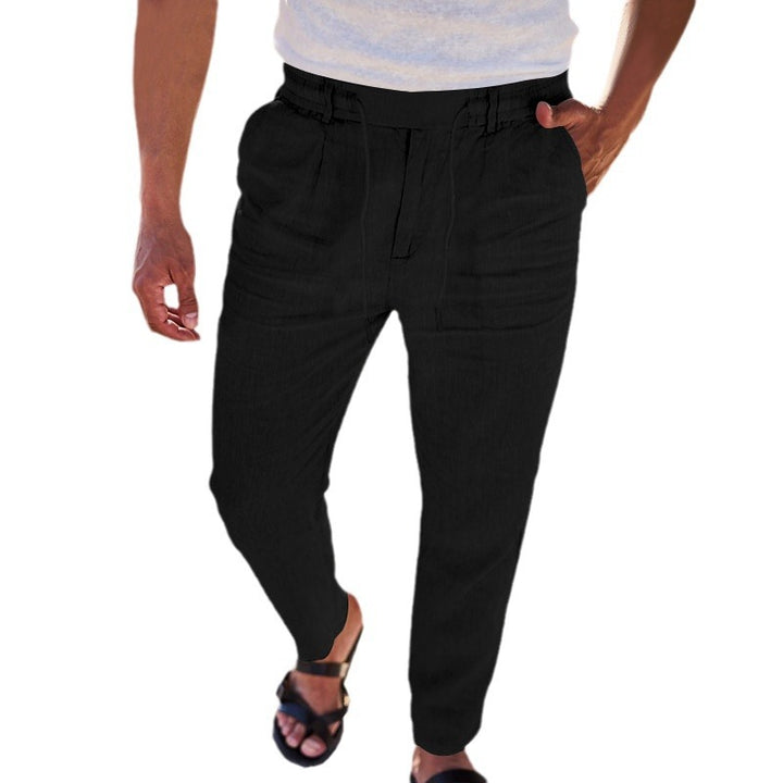 Men's Comfortable Chino Pants with Elastic Waistband and Practical Pockets Lisslune