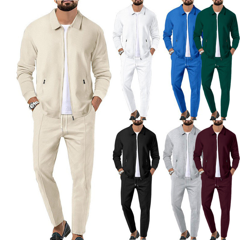 Men's leisure set made of breathable material with practical pockets Lisslune