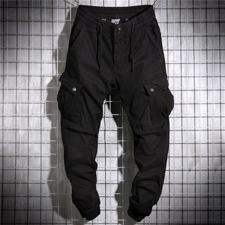 Men's Cargo Pants with Elastic Waistband and Practical Side Pockets Lisslune