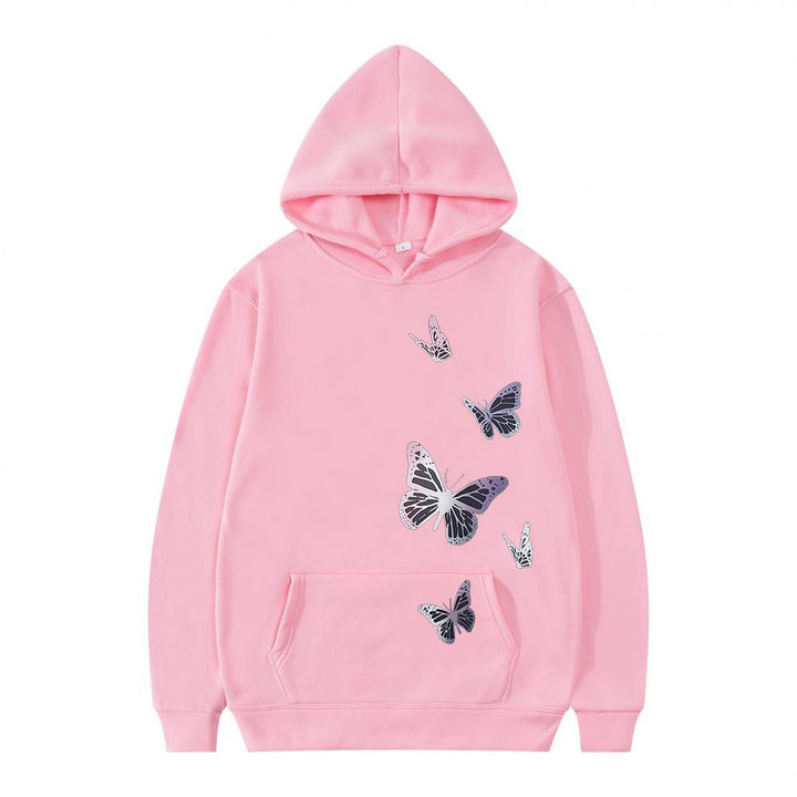 Women's hoodie with delicate butterfly motif Lisslune