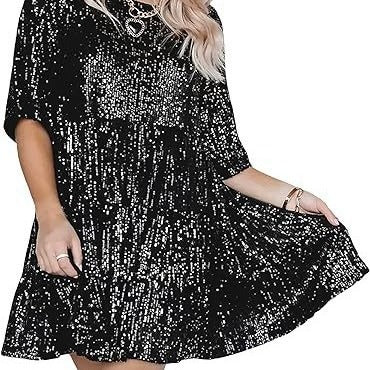 Women’s evening dress with sparkling sequins Lisslune