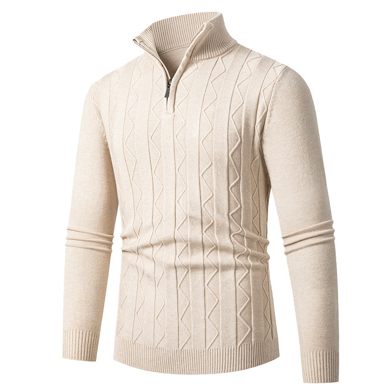 Men's elegant turtleneck sweater with textured design Lisslune