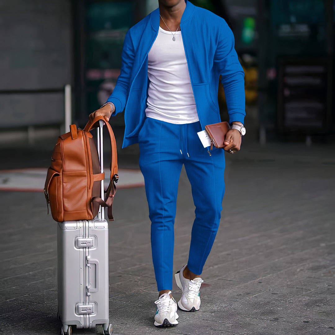 Men's sporty tracksuit with modern cut and breathable material Lisslune