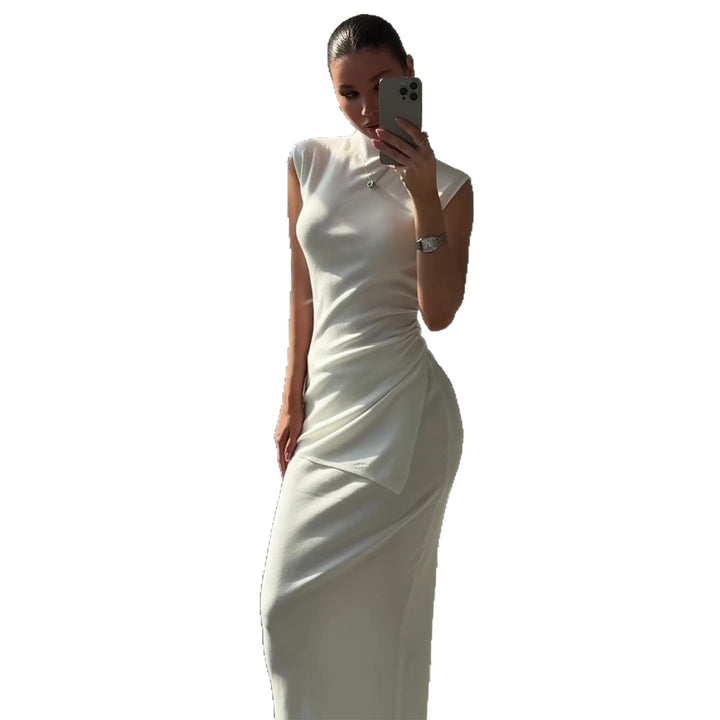 Women's Long Sleeve Dress with Asymmetric Cut Lisslune