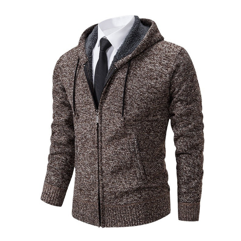 Men's cardigan with modern cut and practical zipper Lisslune