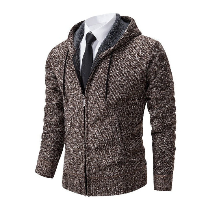 Men's cardigan with modern cut and practical zipper Lisslune