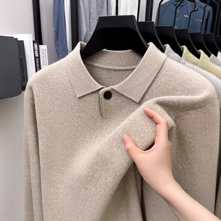 Men's polo shirt with modern textured fabric Lisslune